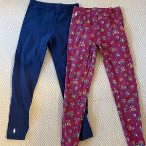 2 pair girls Ralph Lauren Print Leggings